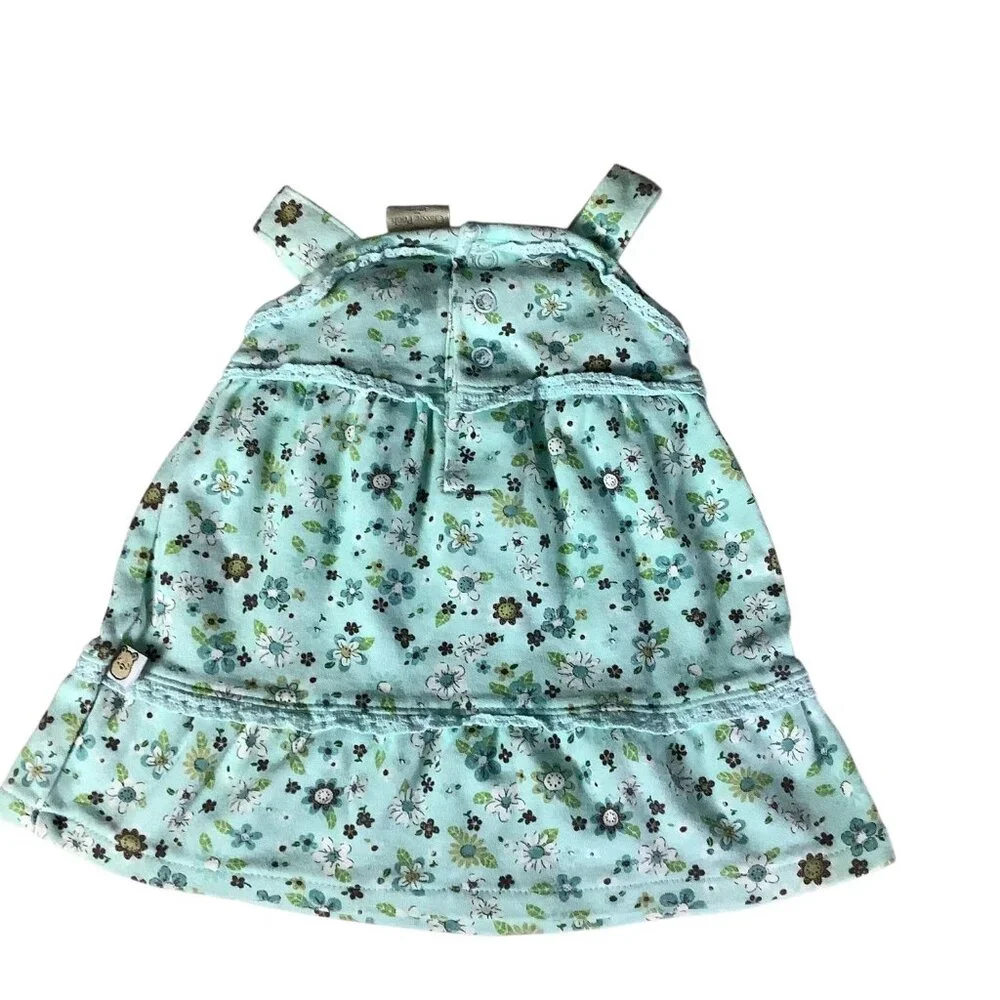 Classic Pooh By Disney Baby‎ Floral Sleeveless Dress Size 3 M Flowers Cotton